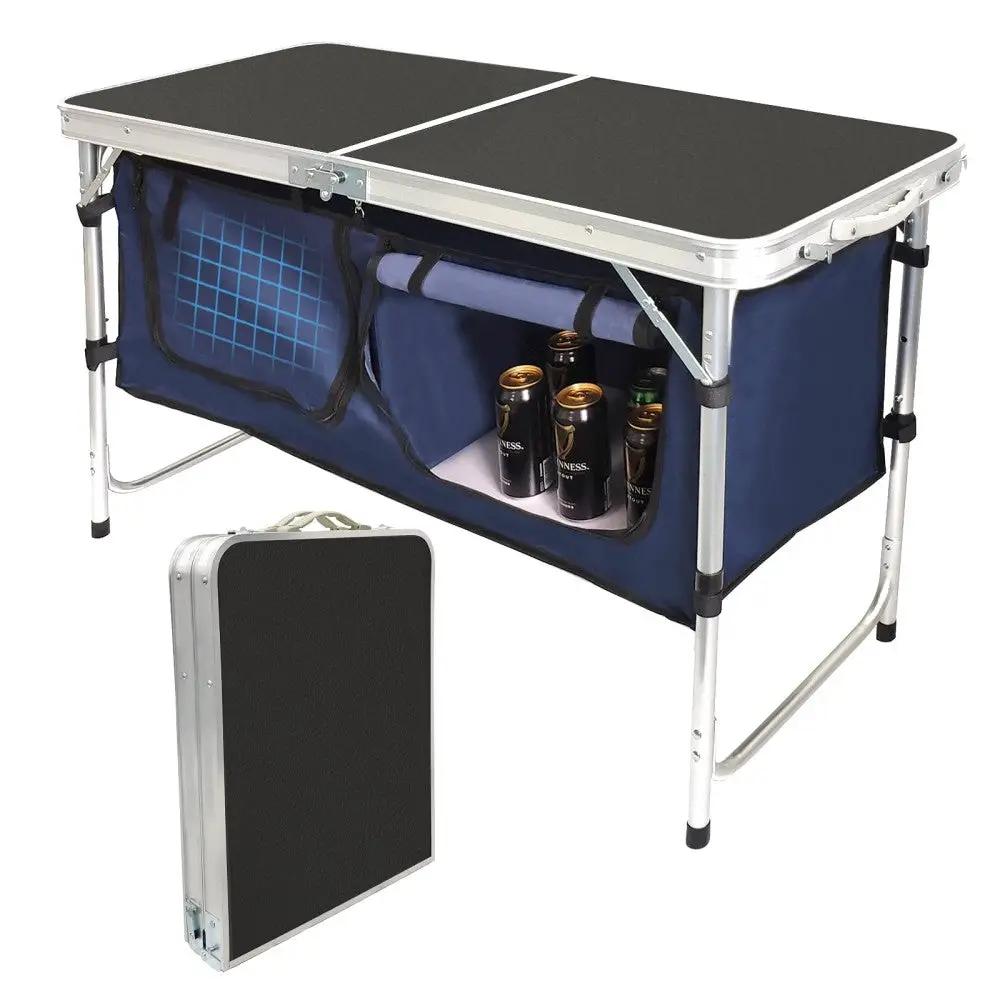 Folding Camping Table With Storage Compartment by HouseOfZazla