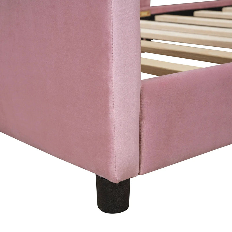 Upholstered Daybed With Rabbit Ear Shaped Headboard by HouseOfZazla