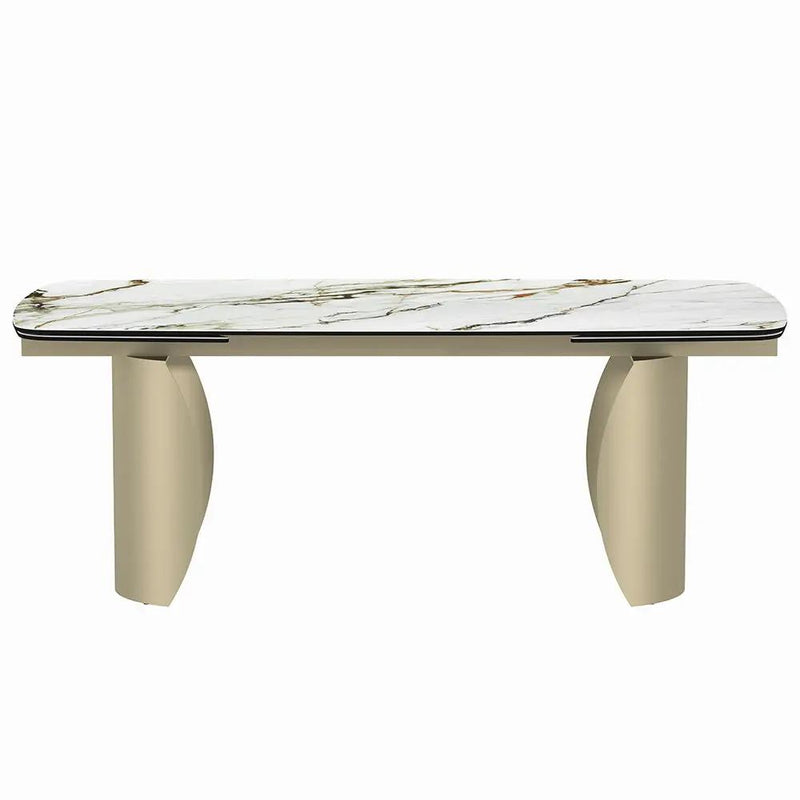 Cora - Dining Table - Ceramic Top & Golden Champange by Unique Piece Furniture