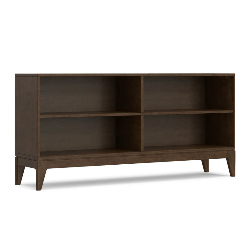 Harper - 4 Shelf Low Bookcase - Walnut Brown by HouseOfZazla