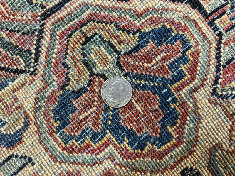 Persian Sarouk Rug 12x17, Wool Hand Knotted Antique Carpet, Dark Red, Traditional Floral Oriental Rug, 12 x 17 Extra Large Handmade Rug by Jewel Rugs
