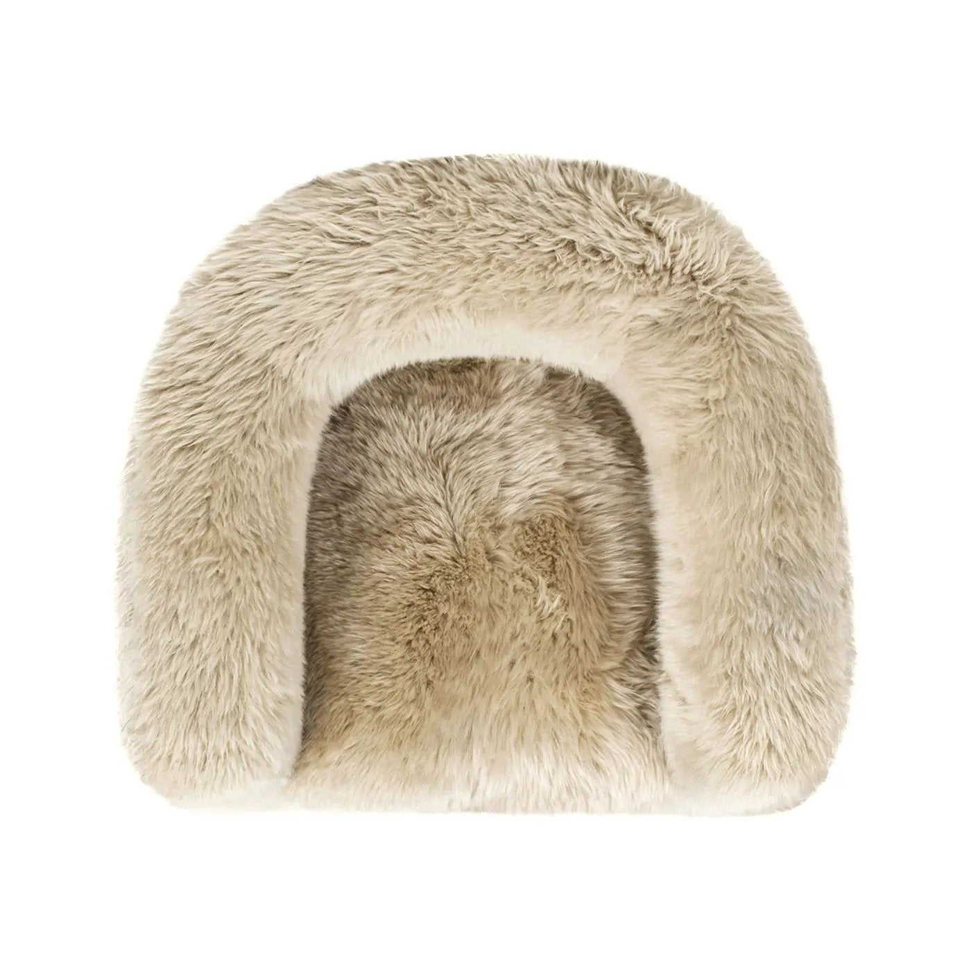 Avalon - Genuine Sheepskin Fur Split Barrel Back Accent Chair - Natural Blonde by Unique Piece Furniture