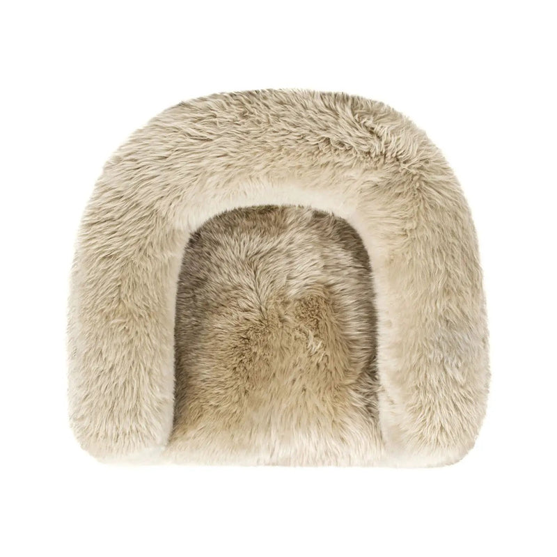 Avalon - Genuine Sheepskin Fur Split Barrel Back Accent Chair - Natural Blonde by Unique Piece Furniture