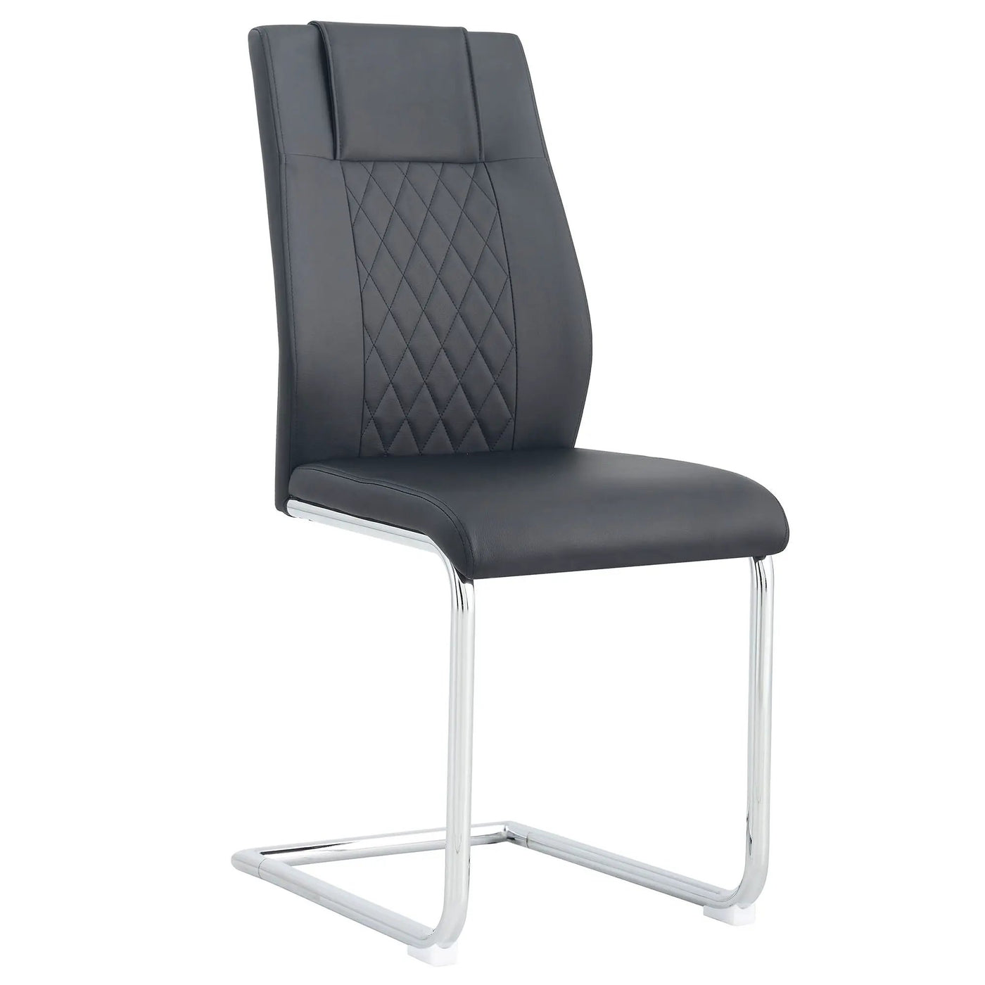 Modern Dining Chairs With Padded Seat, Metal Legs by HouseOfZazla