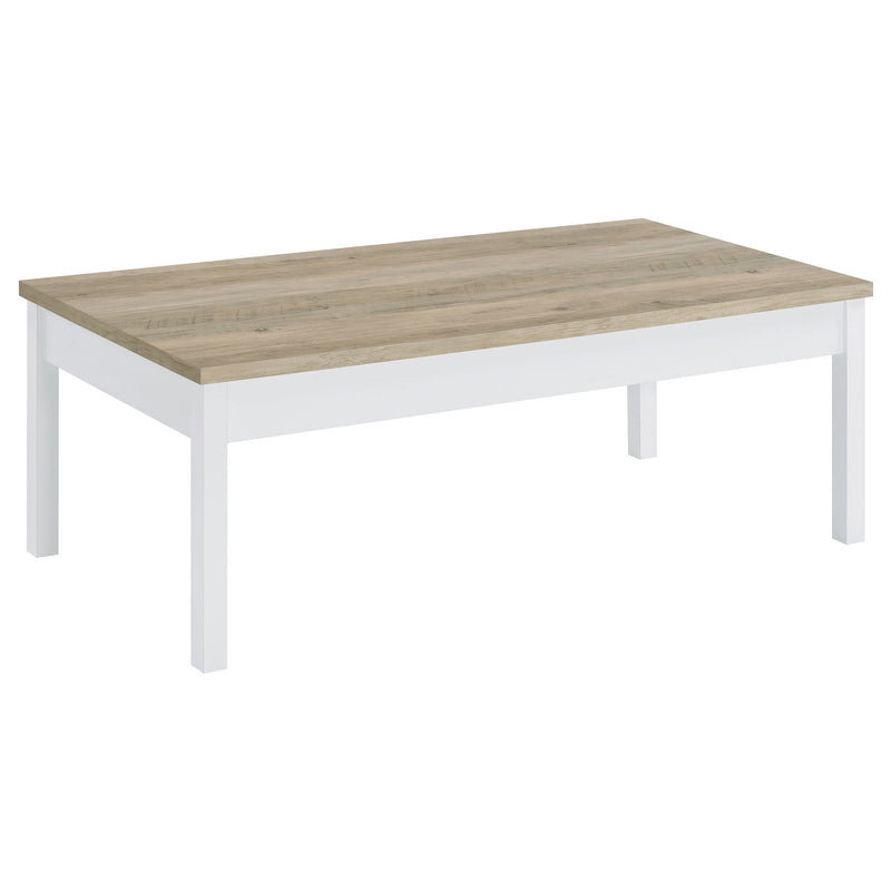 Quintara - 3 Piece Coffee Table Set - Natural / White by HouseOfZazla
