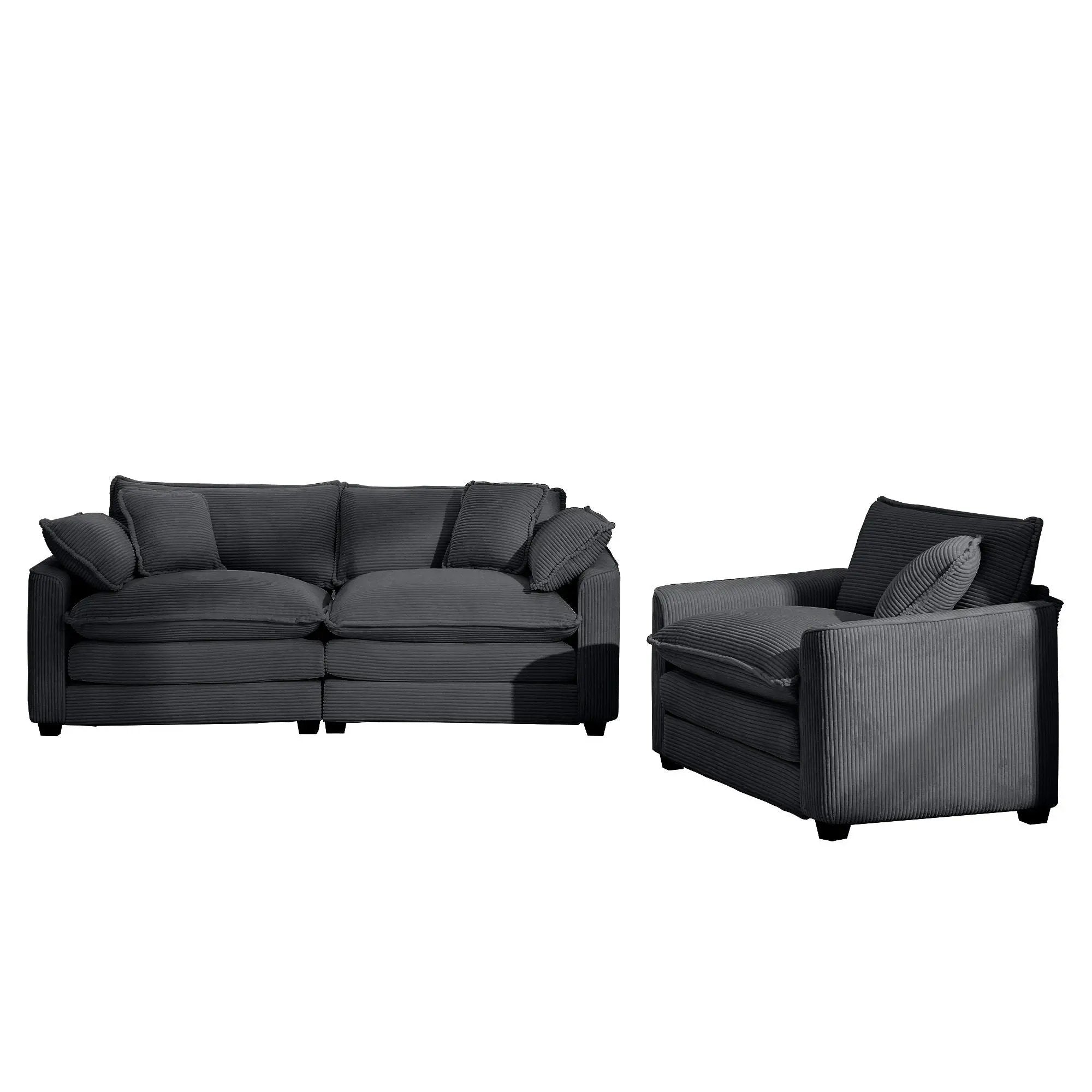 Elegant Oversized Sectional Sofa Set With Deep Seats And Flexible Layout by Unique Piece Furniture