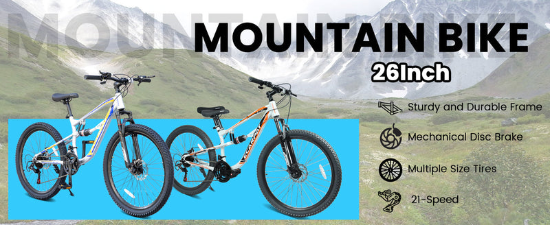 A2670 26 Inch Mountain Bike with 21-Speeds & Full Suspension, photo 8 of 10