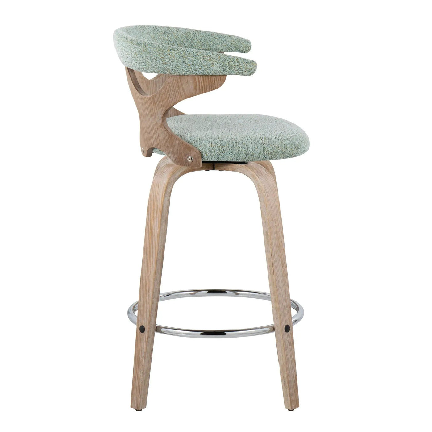 Gardenia - Mid Century Modern Fixed Height Counter Stool With Swivel (Set of 2) by HouseOfZazla