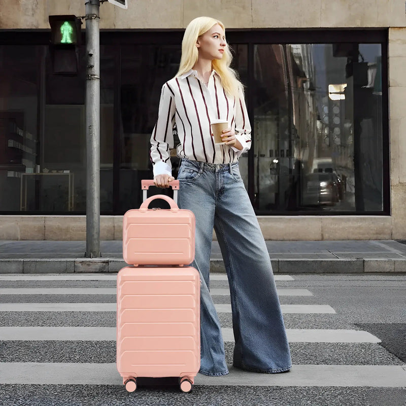 2-Piece ABS Spinner Wheel Luggage Set with Combination Lock by HouseOfZazla