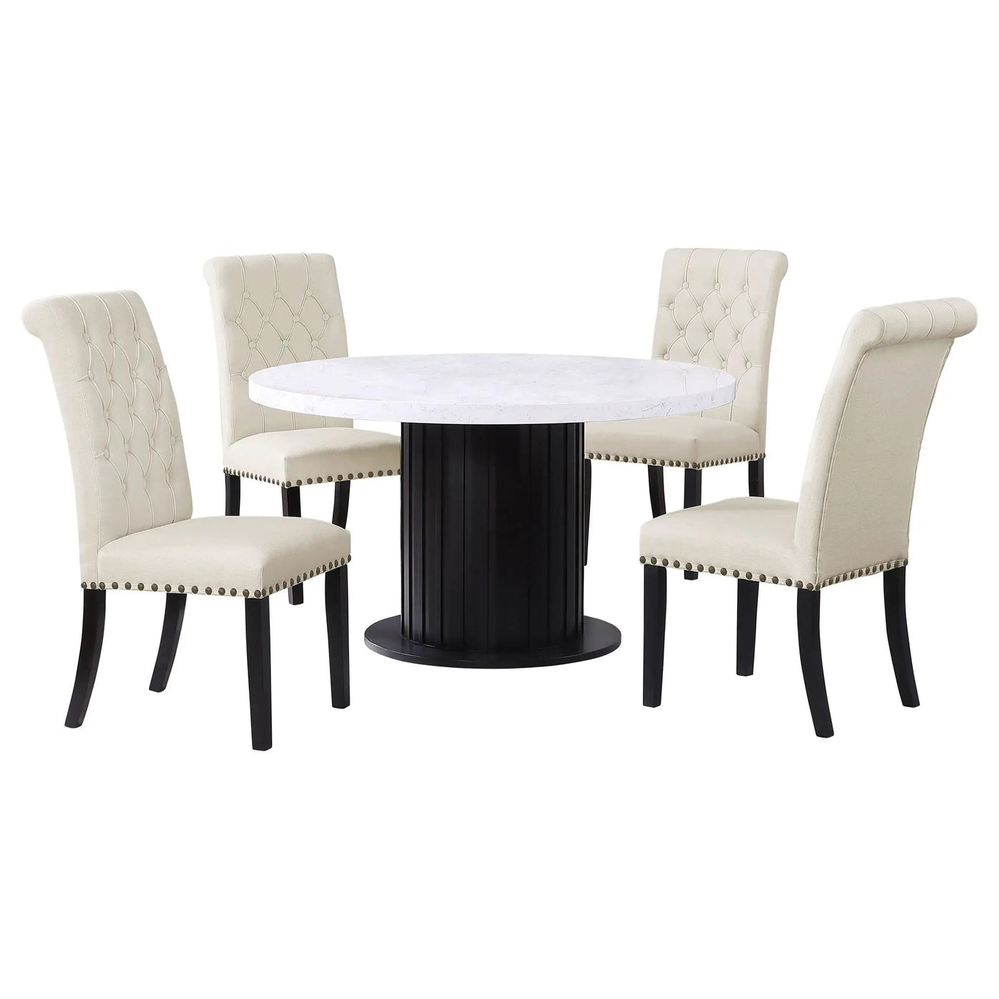 Sherry - 5 Piece Round Dining Table Set by HouseOfZazla