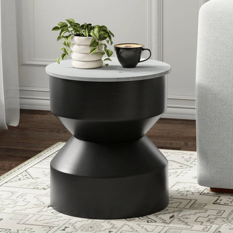 Maxine - Side Table - Black White by HouseOfZazla