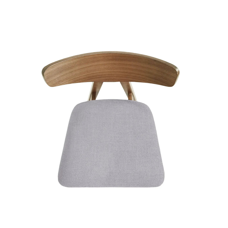 Mid Century Modern Counter Stool With V Shape Frame And Upholstered Seating by HouseOfZazla