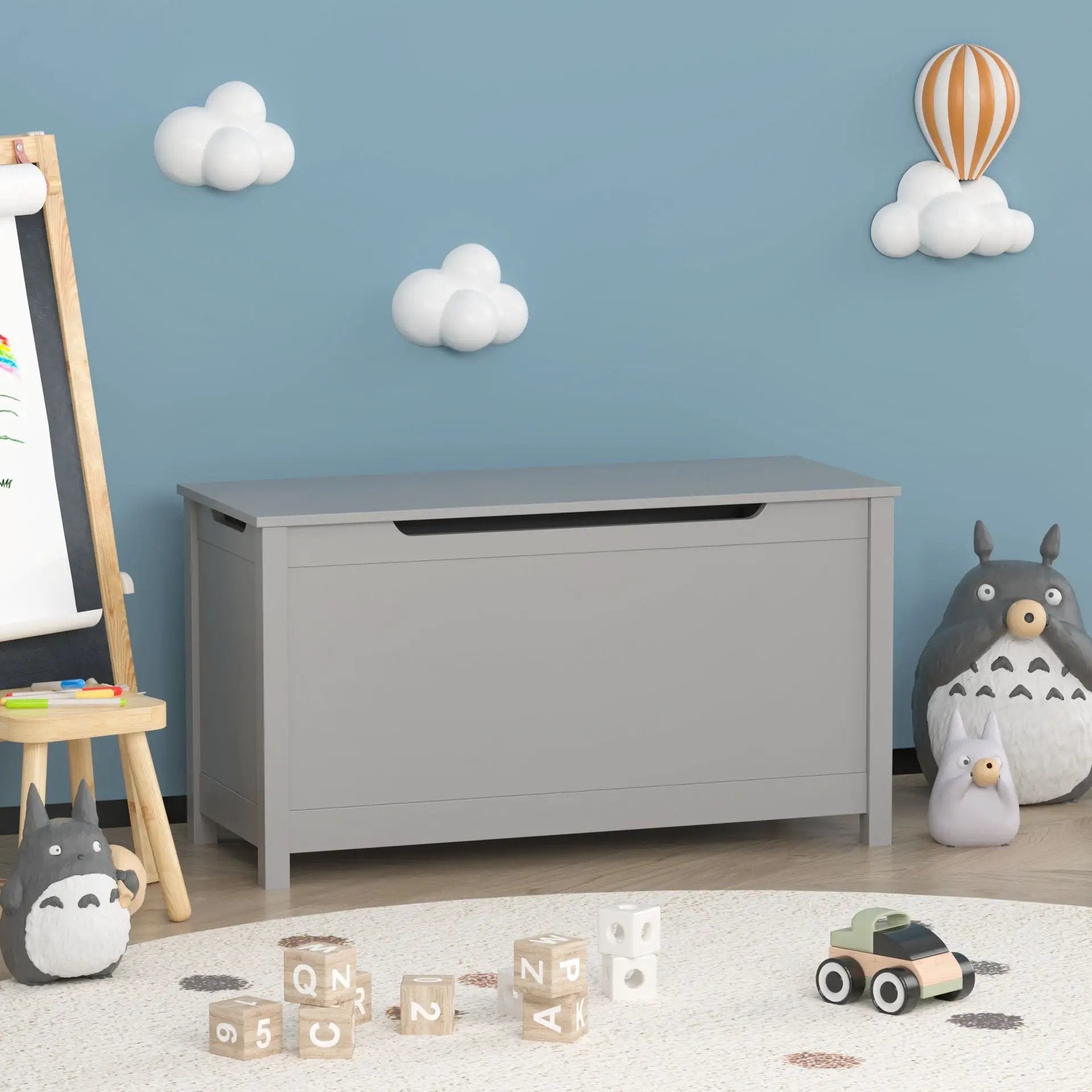 Toy Box Storage With Safety Hinged Lid by Unique Piece Furniture