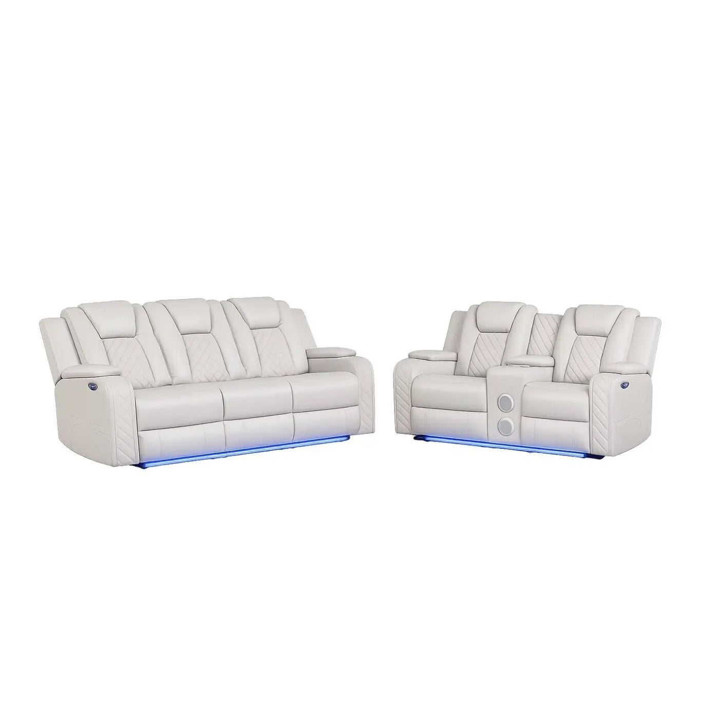 Benz - LED & Power Recliner With Adjustable Headrests And Ambient LED Lighting by HouseOfZazla