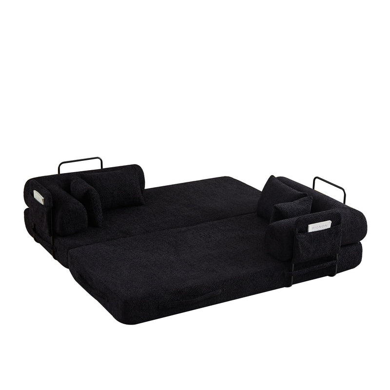 Convertible Sleeper Sofa Bed With Cylindrical Pillow by HouseOfZazla