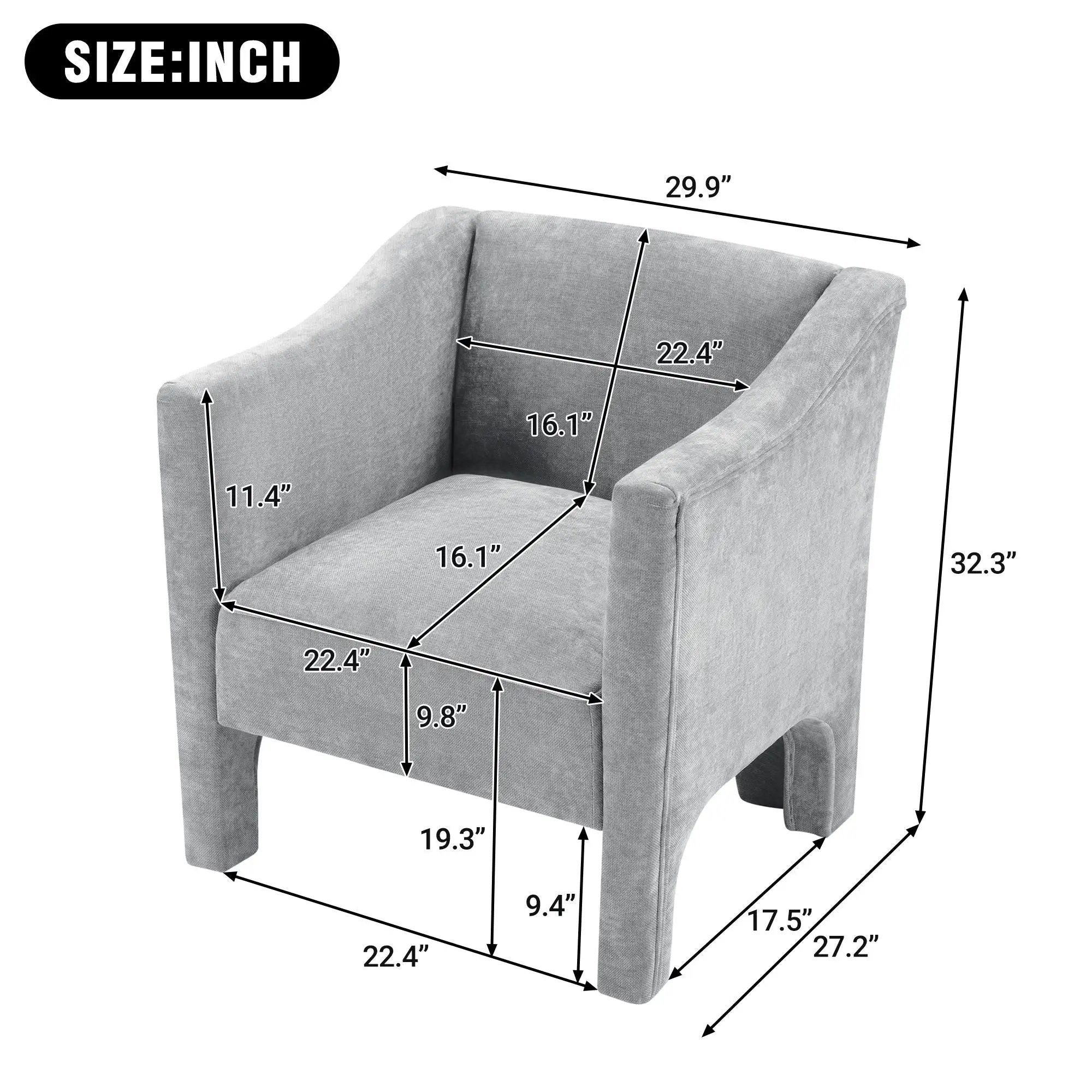 Barrel Accent Chair With Enclosed Arms by HouseOfZazla