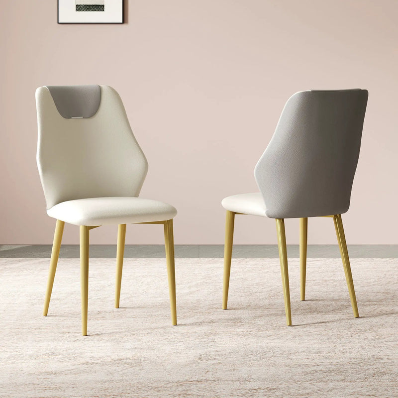 Dining Chairs (Set of 2) - Beige / Gray by Unique Piece Furniture
