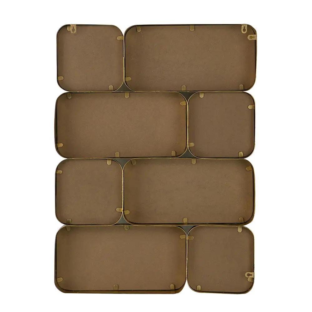 Mirror With en Metal Framed Decorative Rectangle Mirror For Bedroom Dressing Room, Hallway Or Living Spac - Gold by HouseOfZazla