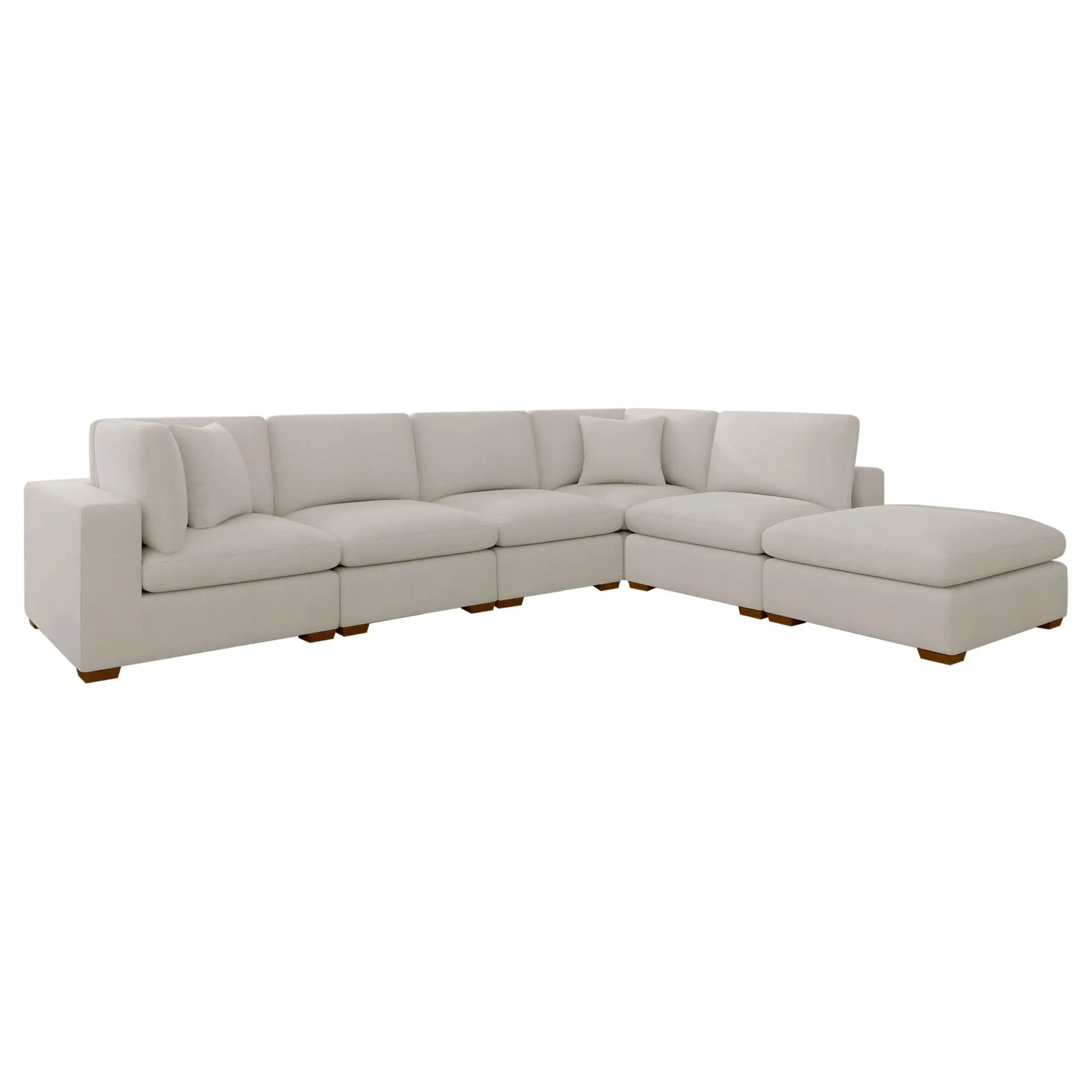 Lakeview 6-piece Upholstered Modular Sectional Sofa Ivory by Unique Piece Furniture
