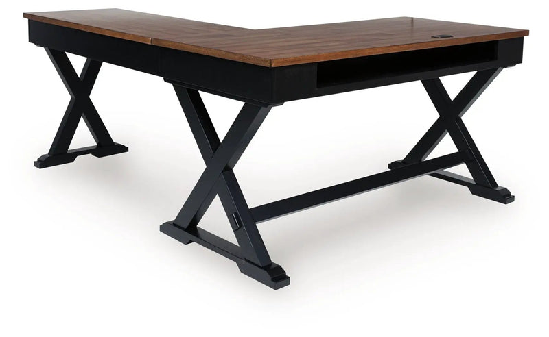 Wildenauer - Home Office Desk And Return - Brown / Black by Unique Piece Furniture