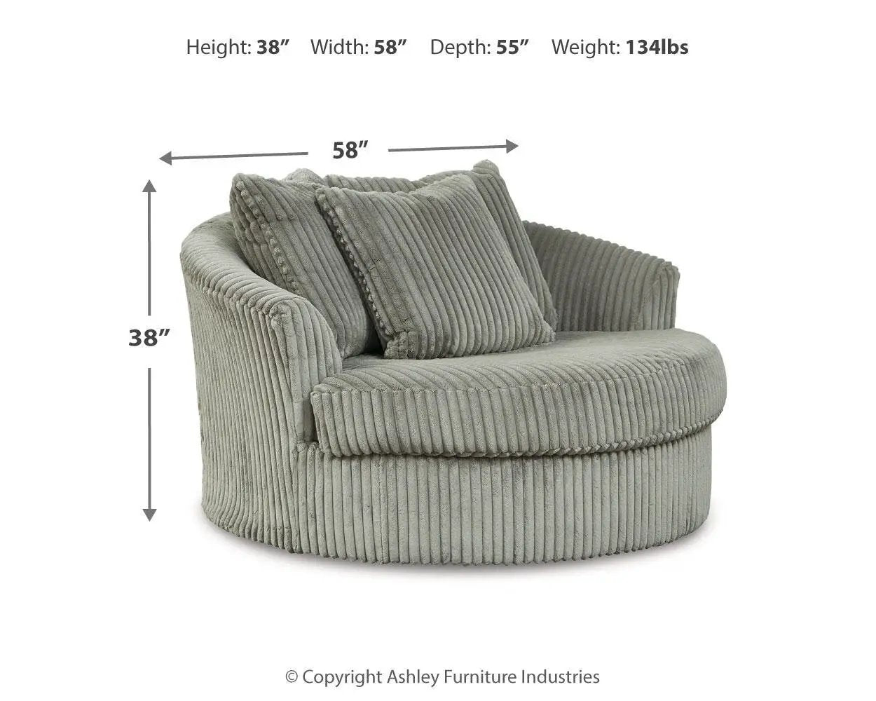 Lindyn - Oversized Swivel Accent Chair by Unique Piece Furniture