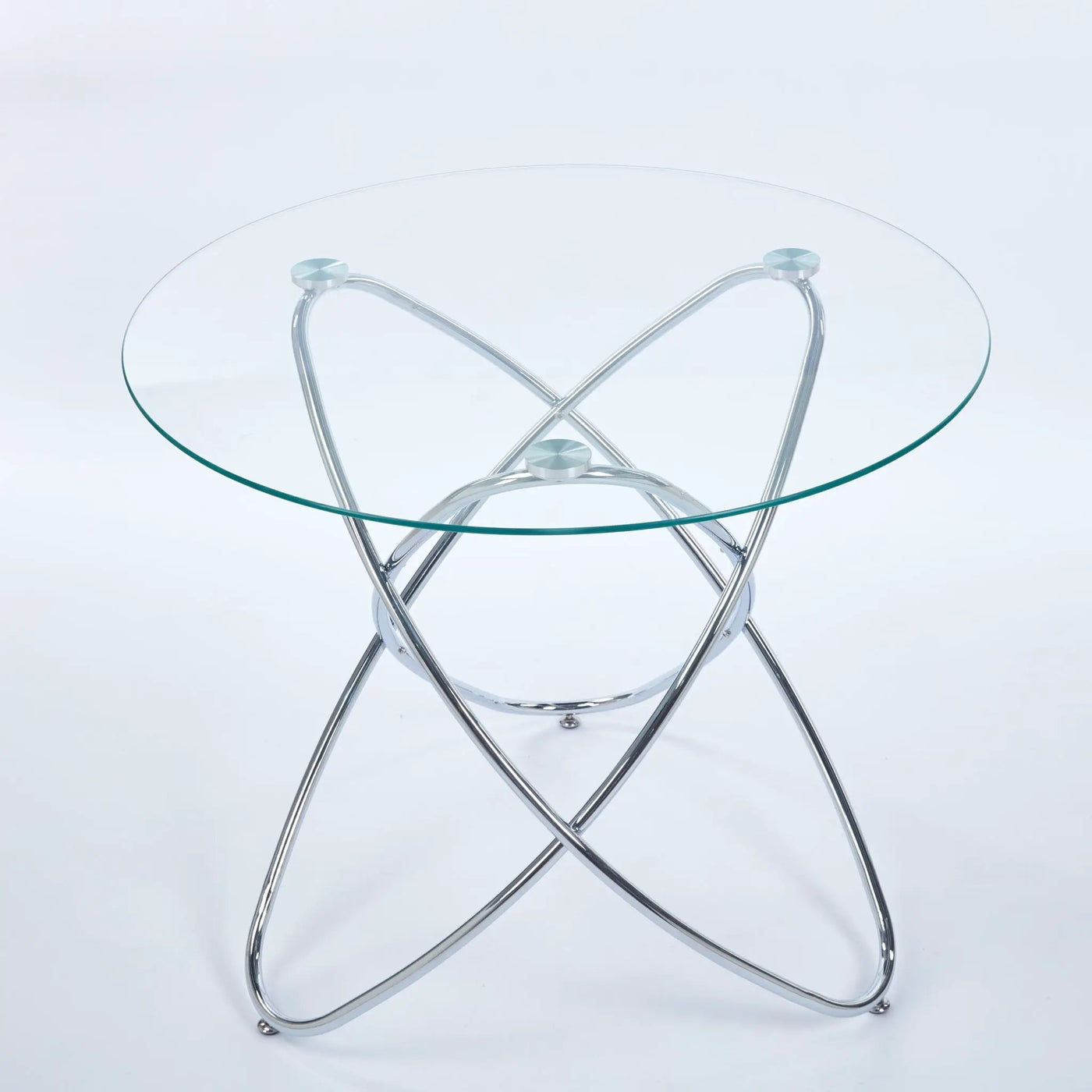 Metal Leg Dining Table With Tempered Glass Top by HouseOfZazla