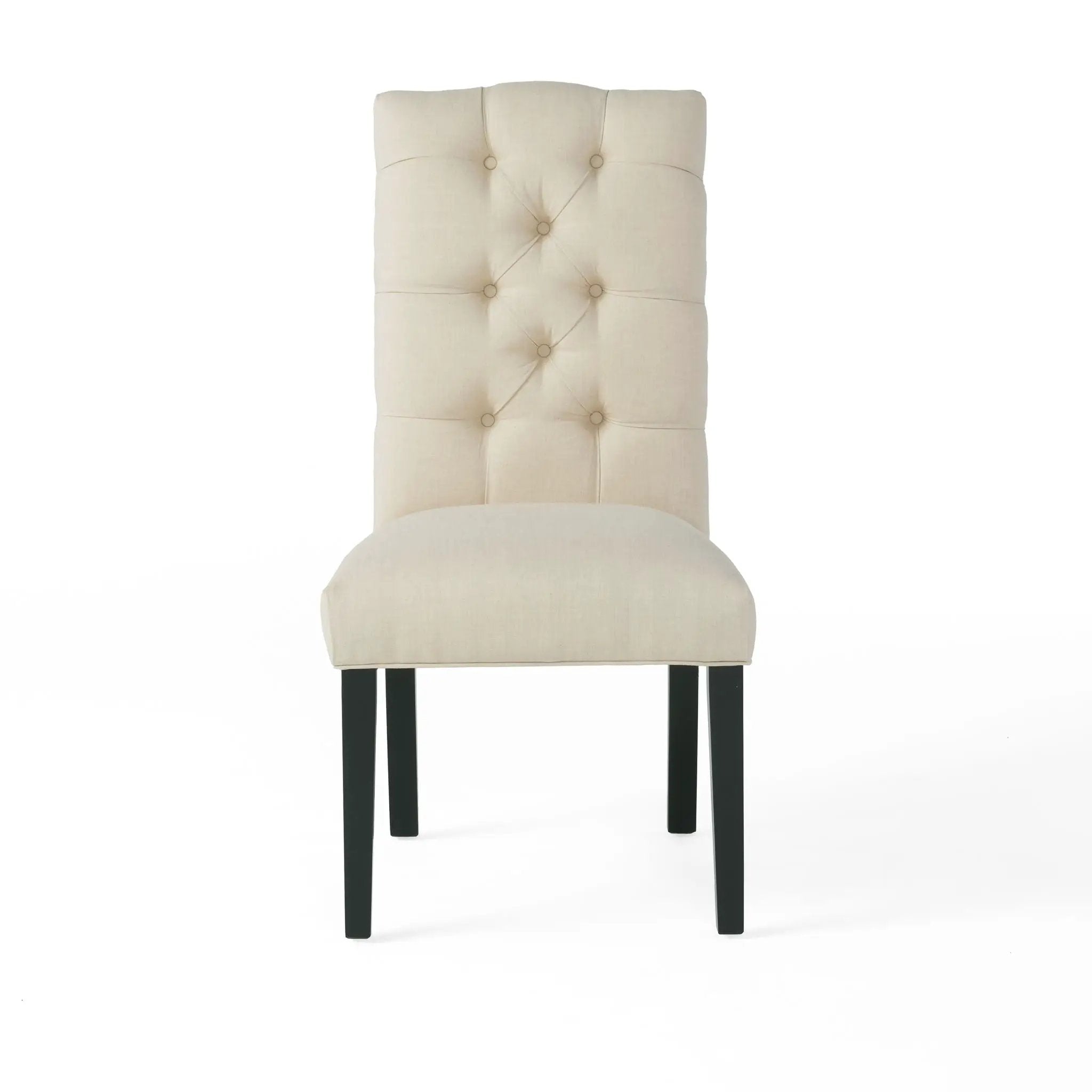 Harding Tufted Dining Chair Set of 2 - Natural by HouseOfZazla