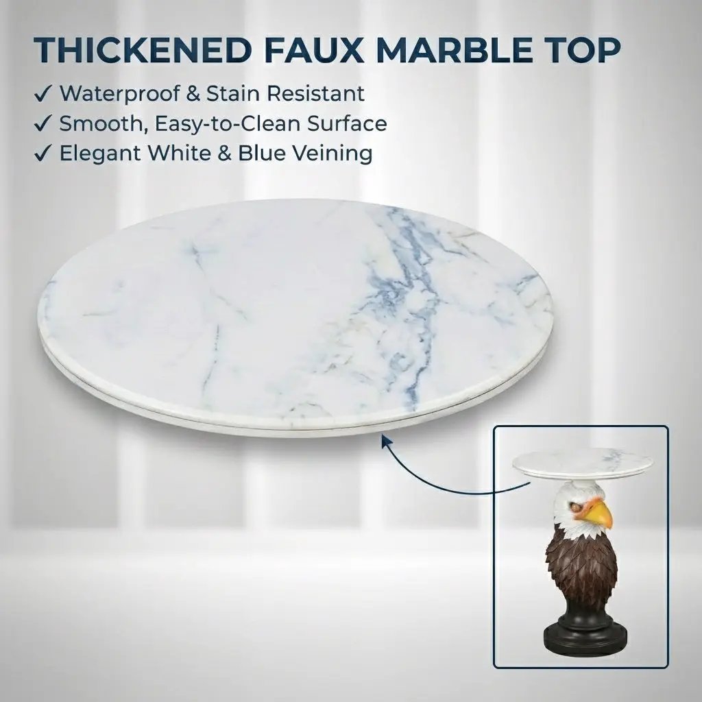 Eagle Head Accent Table Animal Statue End Table by HouseOfZazla