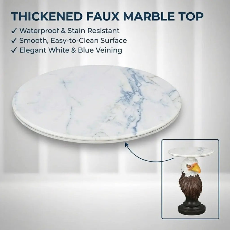 Eagle Head Accent Table Animal Statue End Table by HouseOfZazla