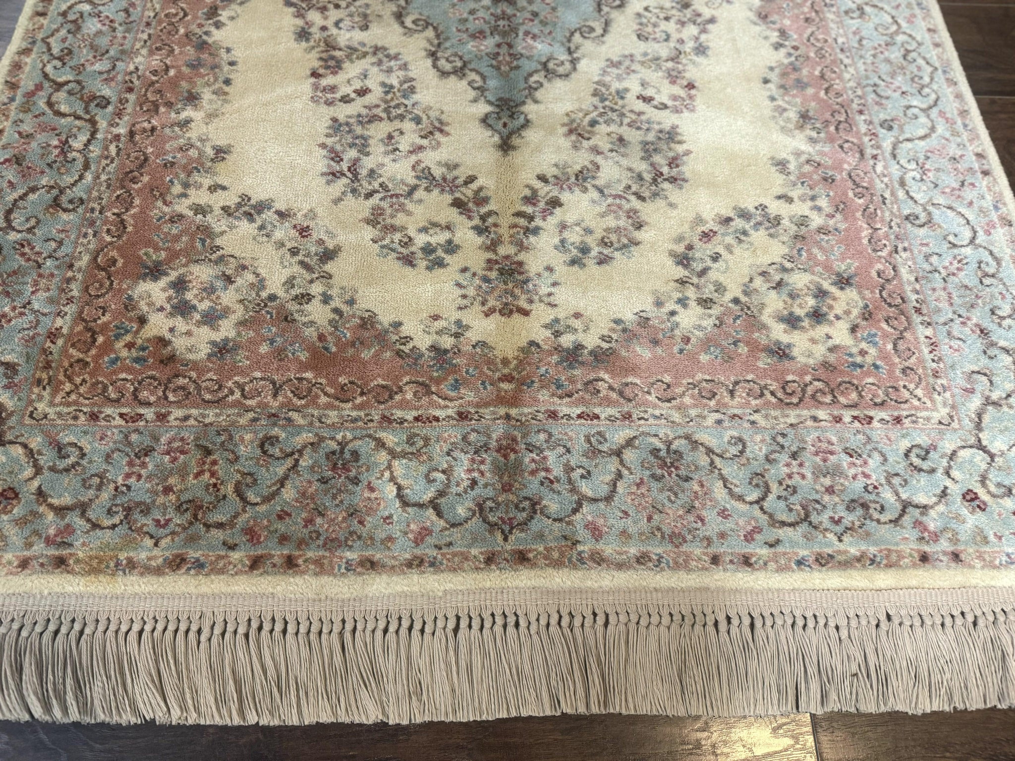 Karastan Rug 4x6, Pastel Ivory Kirman Rug #784, Wool Karastan Carpet, Original 700 Series, Vintage Karastan Area Rug, Discontinued by Jewel Rugs