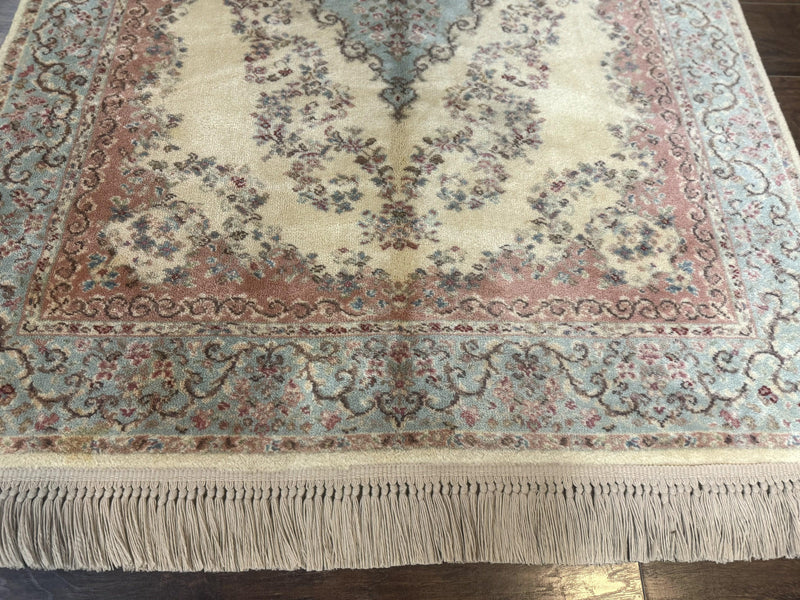 Karastan Rug 4x6, Pastel Ivory Kirman Rug #784, Wool Karastan Carpet, Original 700 Series, Vintage Karastan Area Rug, Discontinued by Jewel Rugs