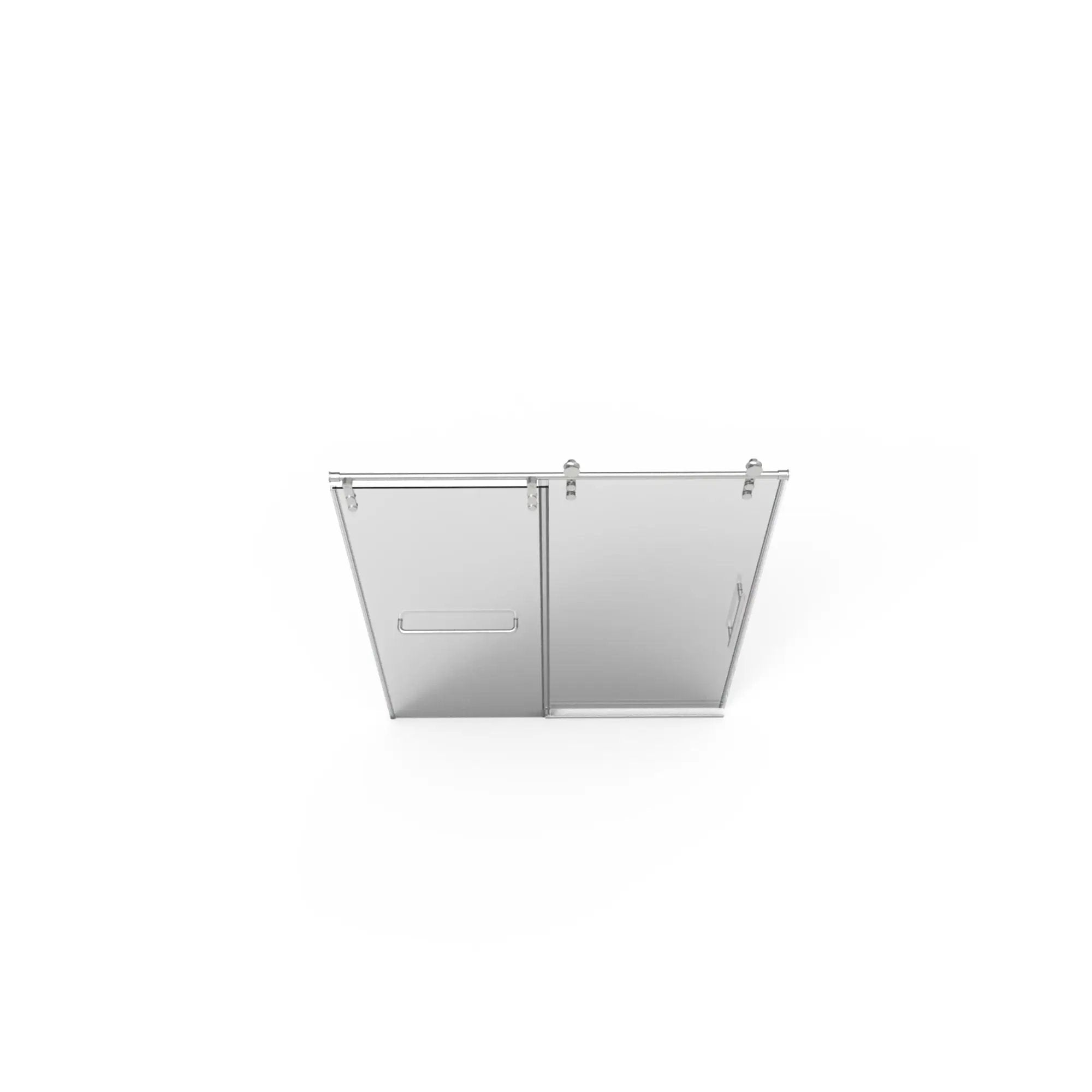 Frameless Shower Door, Sliding Shower Door, Premium 5 / 16" (8 Mm) Thick Tempered Glass Shower Enclosure With Towel Bar, Double Side Easy Clean Coat, Finished With Buffer by HouseOfZazla