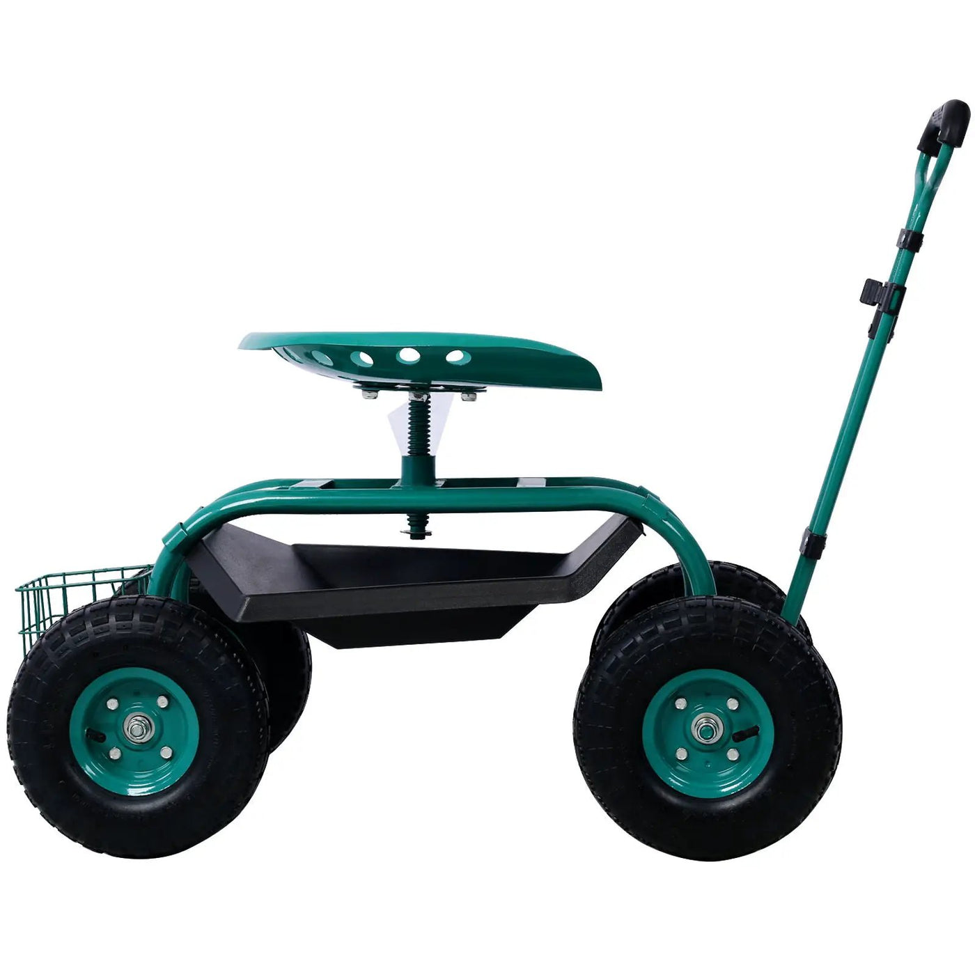 Rolling Garden Scooter Cart With 360° Swivel Seat And Tool Tray by HouseOfZazla