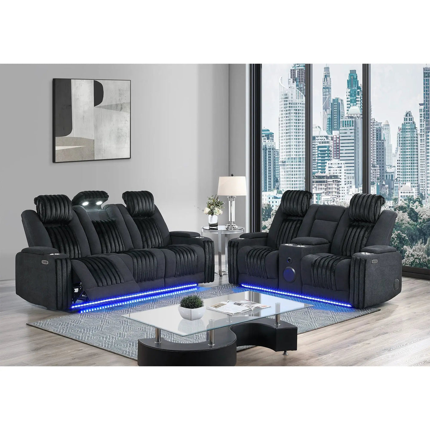 Duran - Power Reclining Sofa With Power Headrest by HouseOfZazla