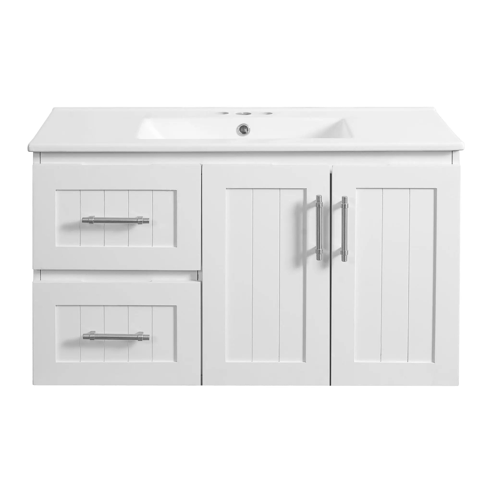 Wall Mounted Bathroom Vanity & Sink, 2 Drawers by Unique Piece Furniture