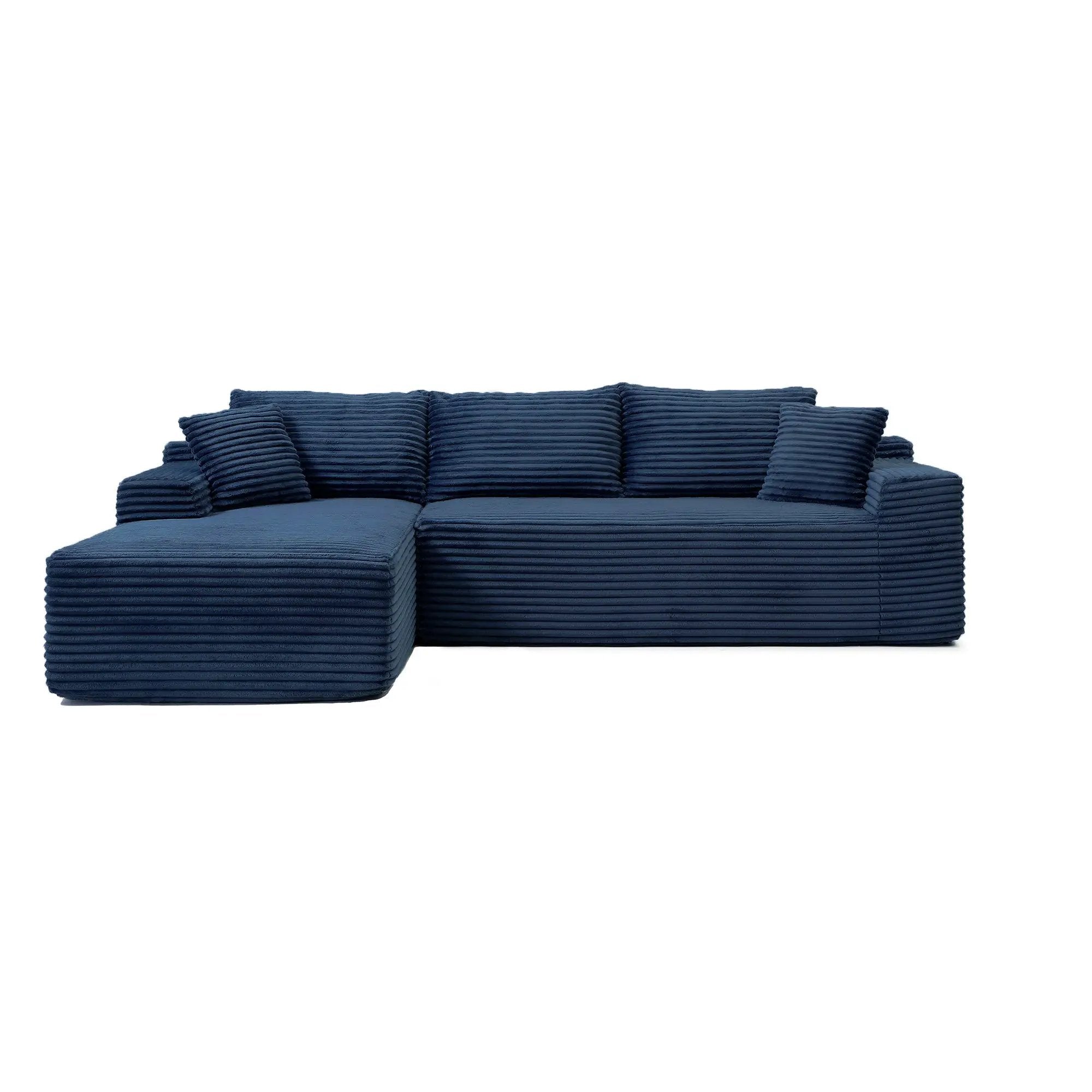 105'' Modular Sectional Sofa with Deep Seat and Chaise by HouseOfZazla
