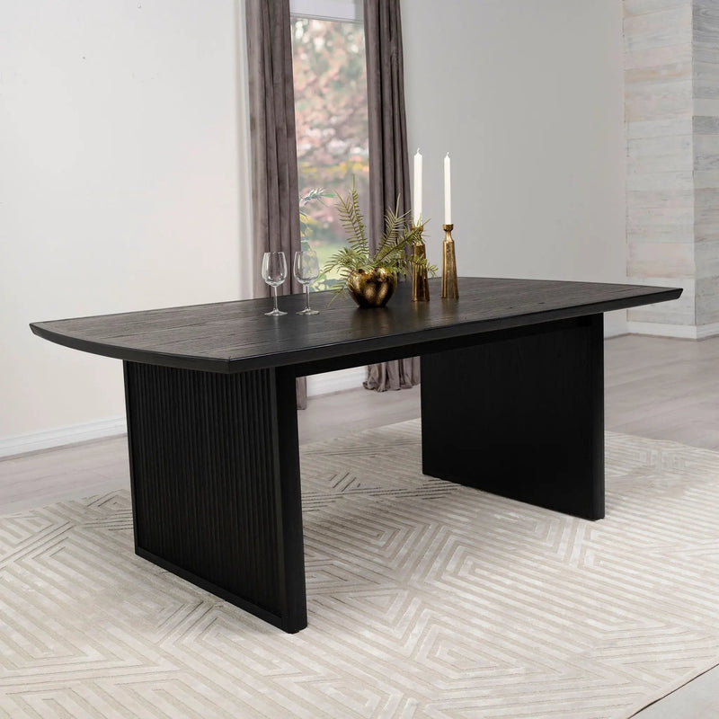 Brookmead 100-inch Extension Leaf Dining Table Black by Unique Piece Furniture
