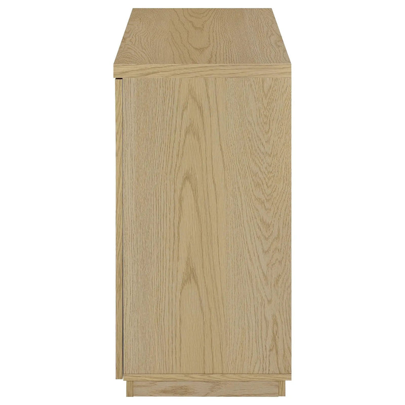 Tilbury 2-door Glass Front Accent Display Cabinet Light Oak by Unique Piece Furniture