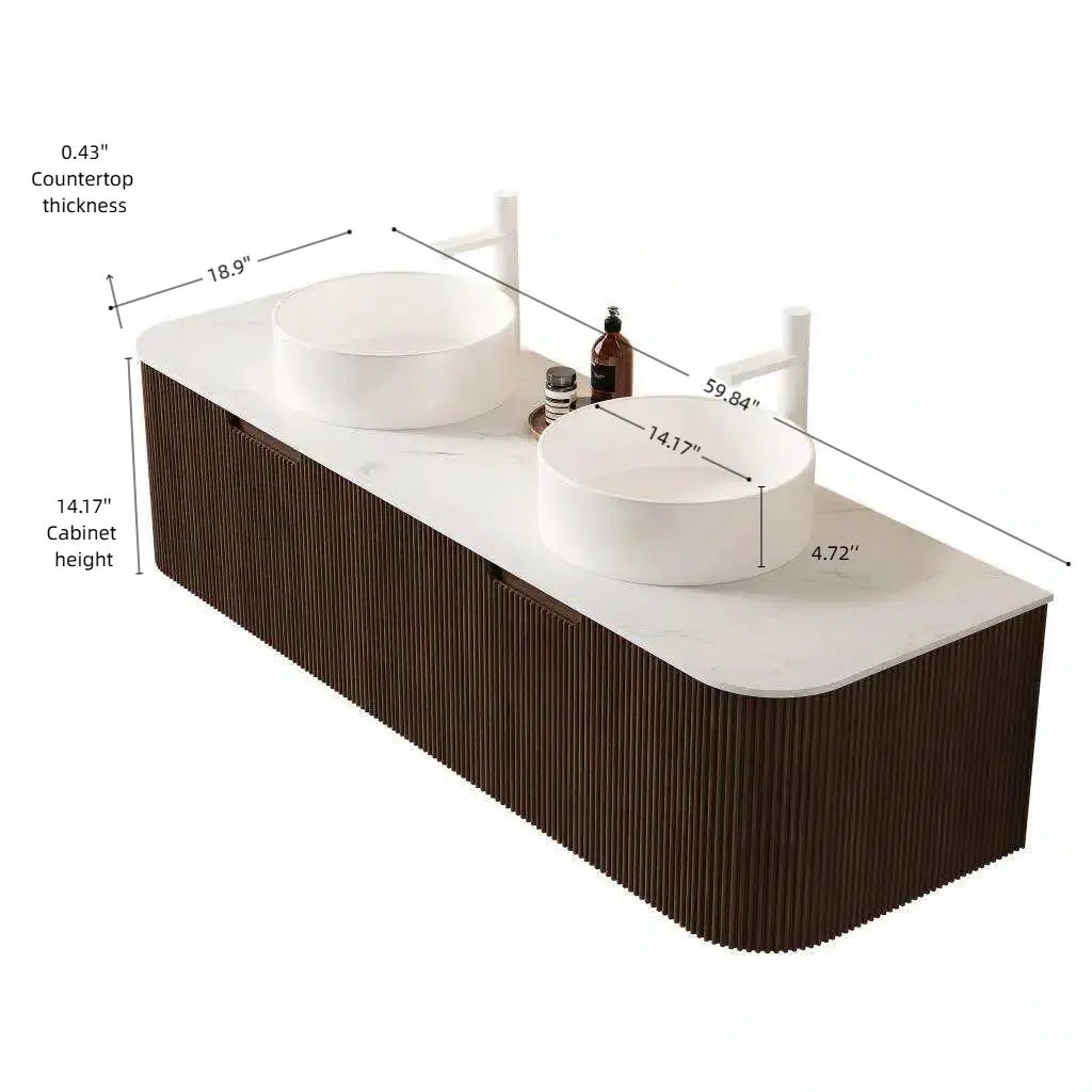 Dina 60" Bathroom Vanity & Sinks by HouseOfZazla