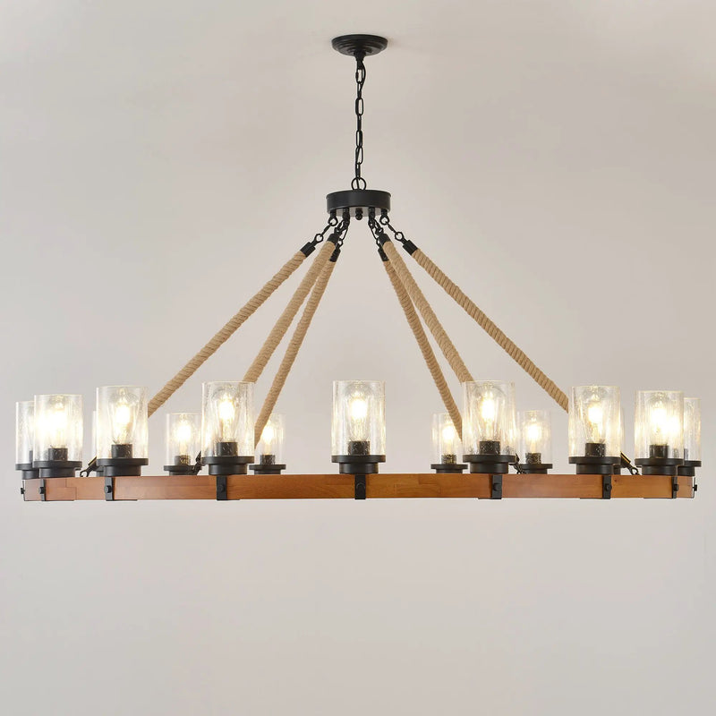 18-Light Rustic Wagon Wheel Chandelier by HouseOfZazla