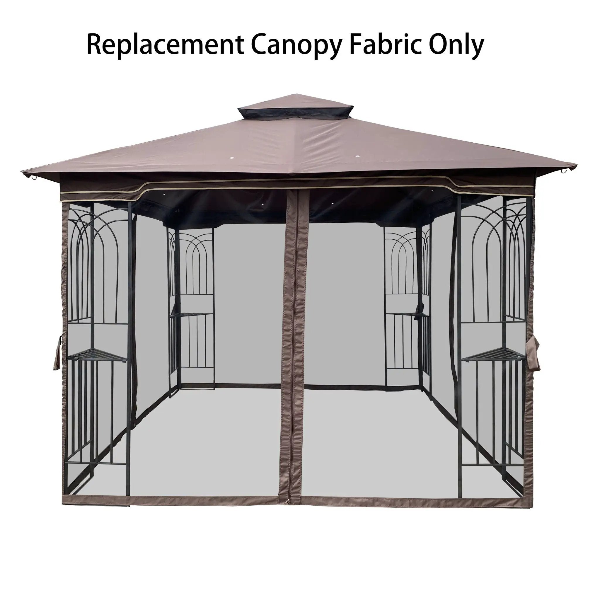 Patio Double Roof Gazebo Replacement Canopy Top Fabric by Unique Piece Furniture
