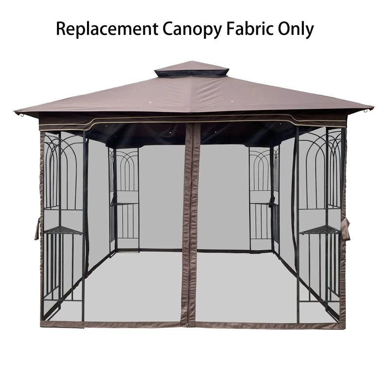 Patio Double Roof Gazebo Replacement Canopy Top Fabric by Unique Piece Furniture