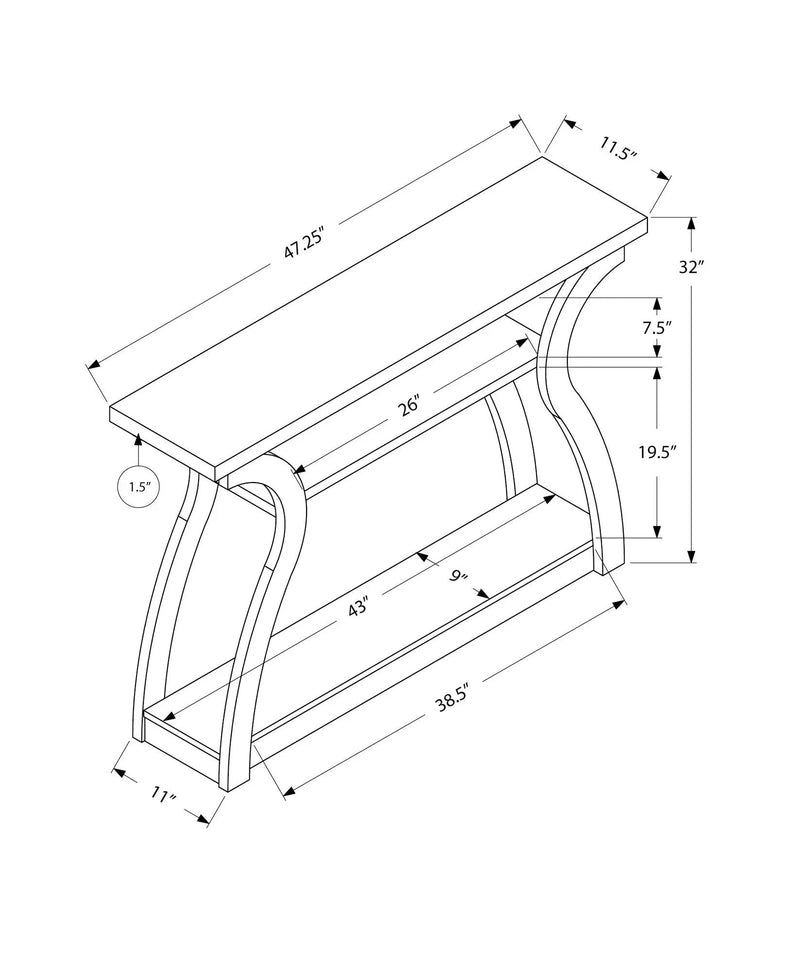 Accent Console Table For Entryway, Unique Curved Design by HouseOfZazla