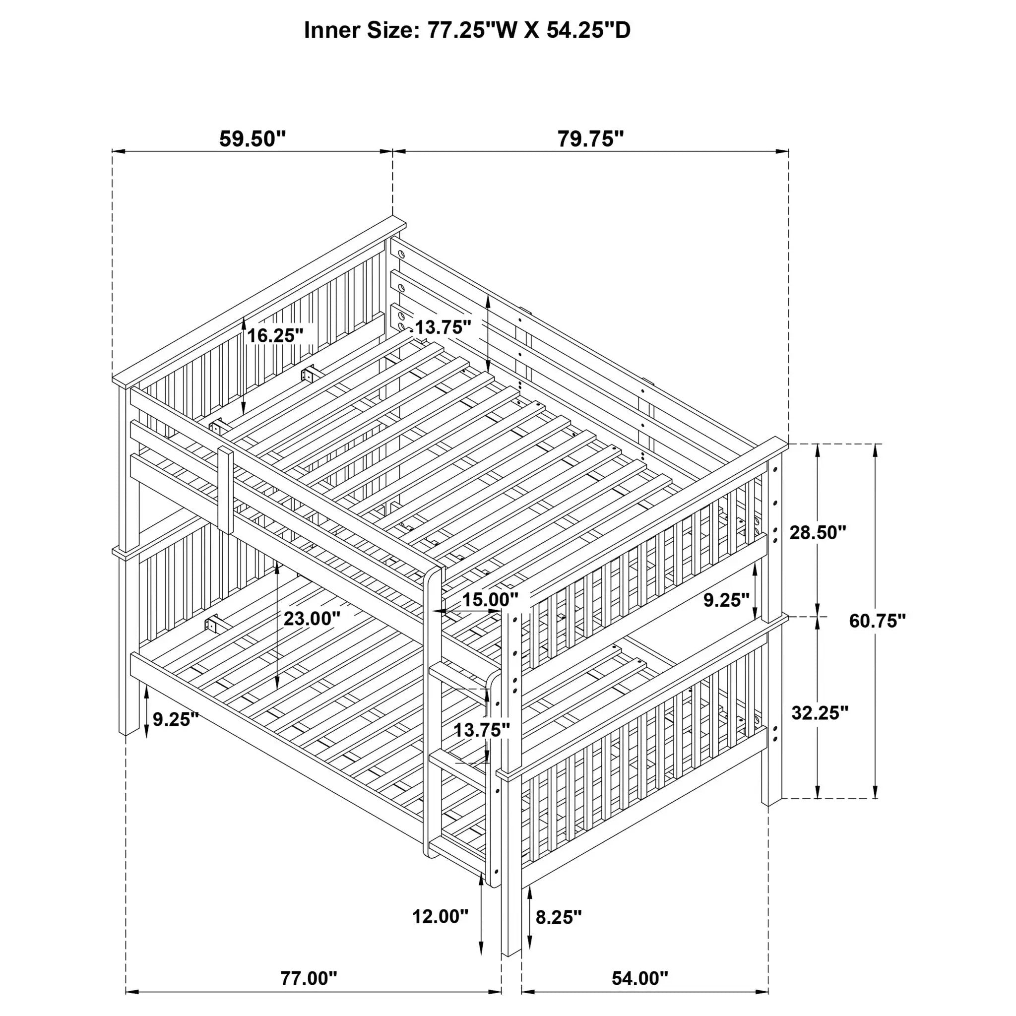 Chapman Wood Full Over Full Bunk Bed Black by Unique Piece Furniture