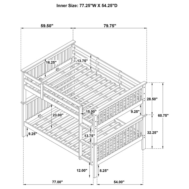 Chapman Wood Full Over Full Bunk Bed Black by Unique Piece Furniture