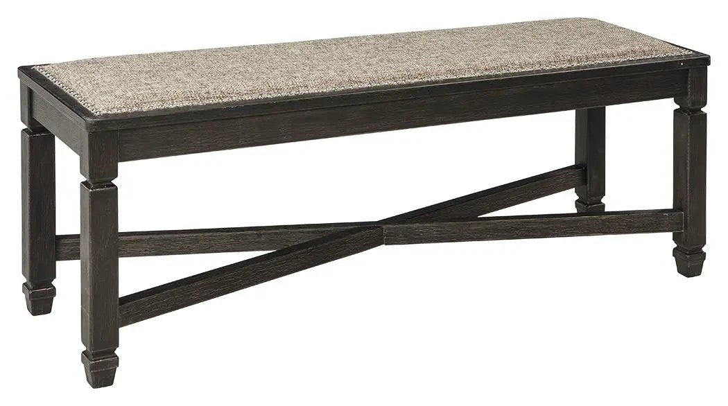 Tyler Creek - Upholstered Bench - Black / Grayish Brown by Unique Piece Furniture