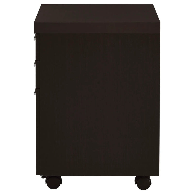 Skylar 3-drawer Home Office Mobile File Cabinet Cappuccino by Unique Piece Furniture