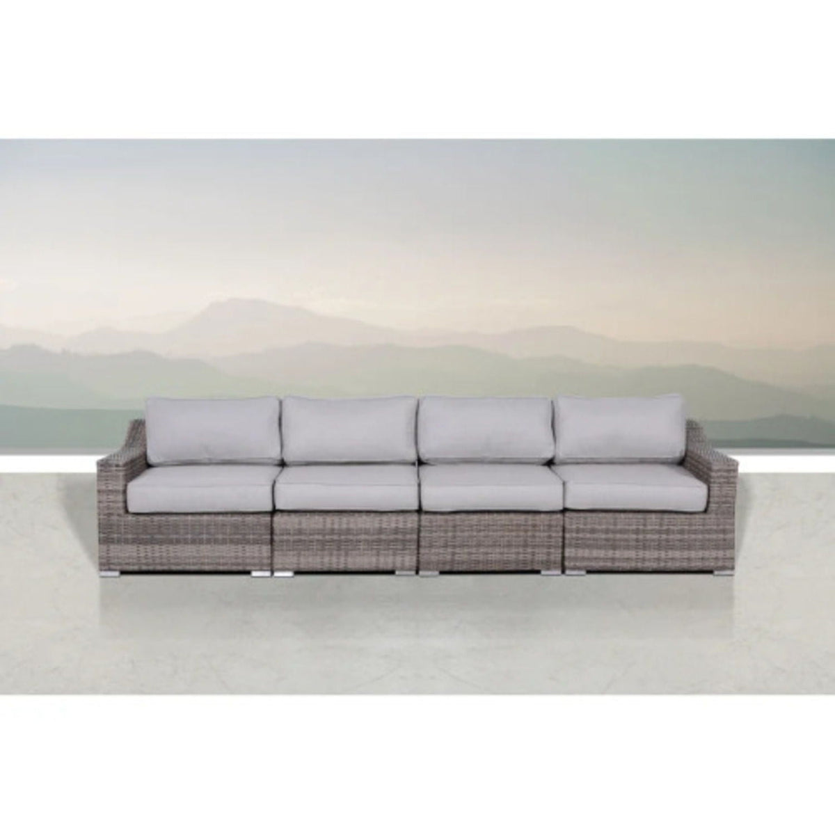 Outdoor Rattan Wicker Sectional Seating Group with Cushions – Gray or Dark Brown, photo 26 of 32