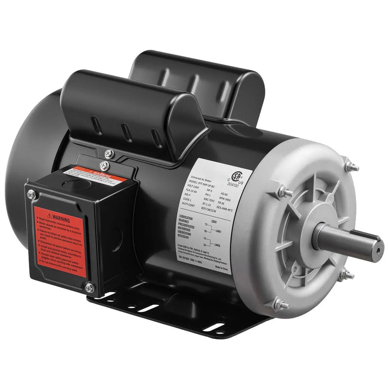 5 HP Electric Motor for Air Compressors, 3450 RPM, Single-Phase 230V by HouseOfZazla