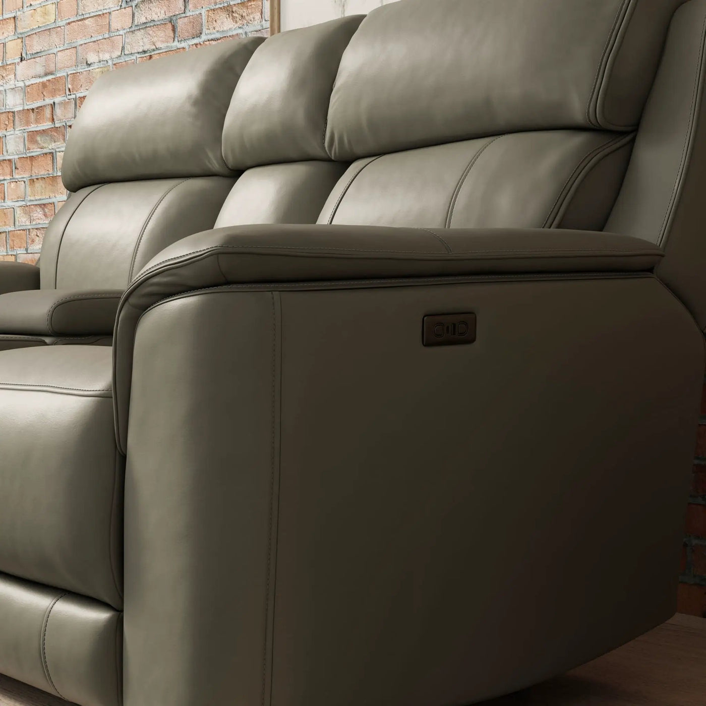 Oslo - Dual Power Reclining Loveseat With Console by Unique Piece Furniture